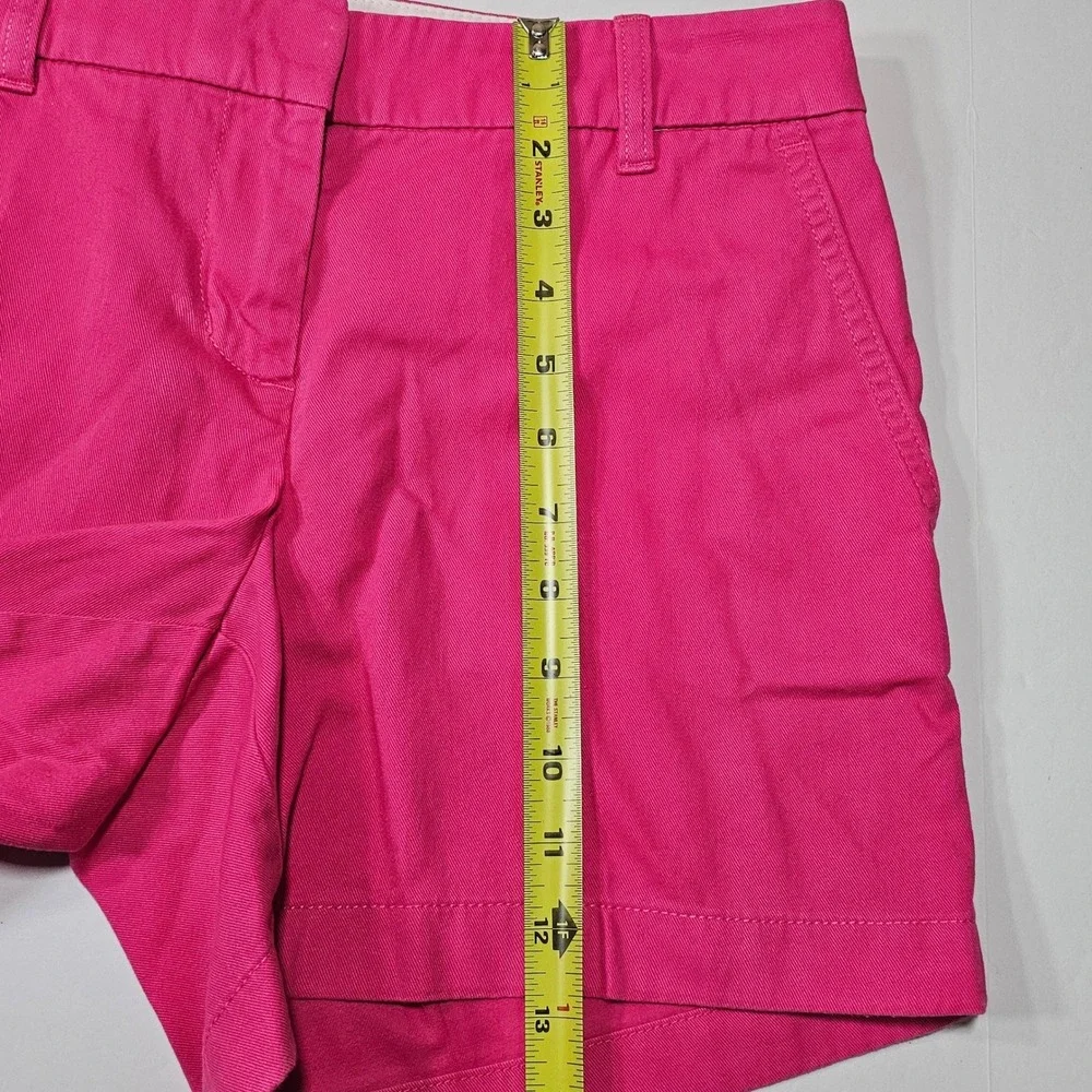 J. Crew Re-Imagined Hot Pink Chino Shorts Women's Size 2 Cotton‎ H1453